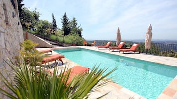 A heated pool