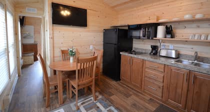 Enjoy one of our 2 bedroom cabins in the cool pines at Christopher Creek.