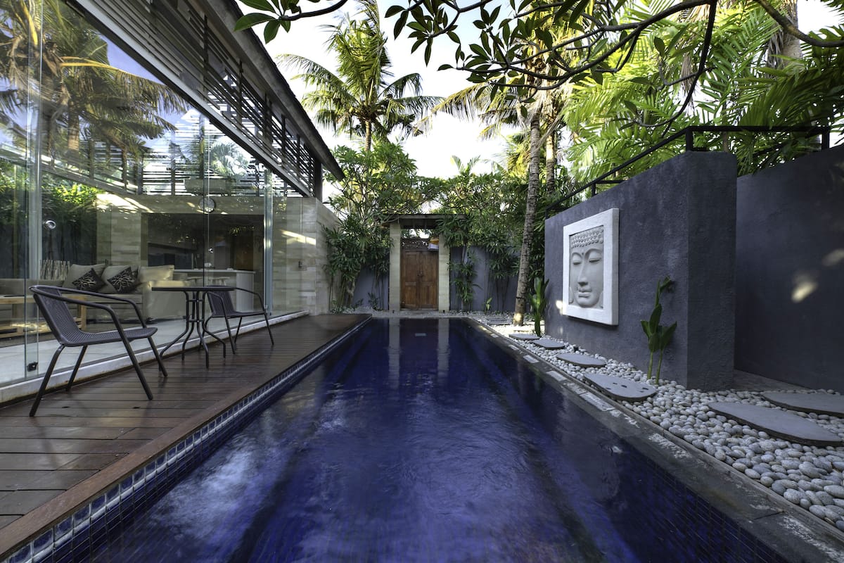 Familienvilla, 3 Schlafzimmer, Poolblick | Terrasse/Patio