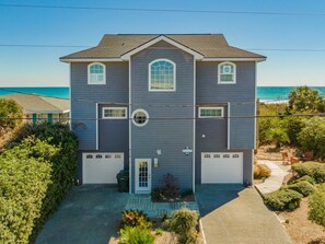 Exterior - Serendipity | Oceanfront + Covered Porch! (Topsail Beach)