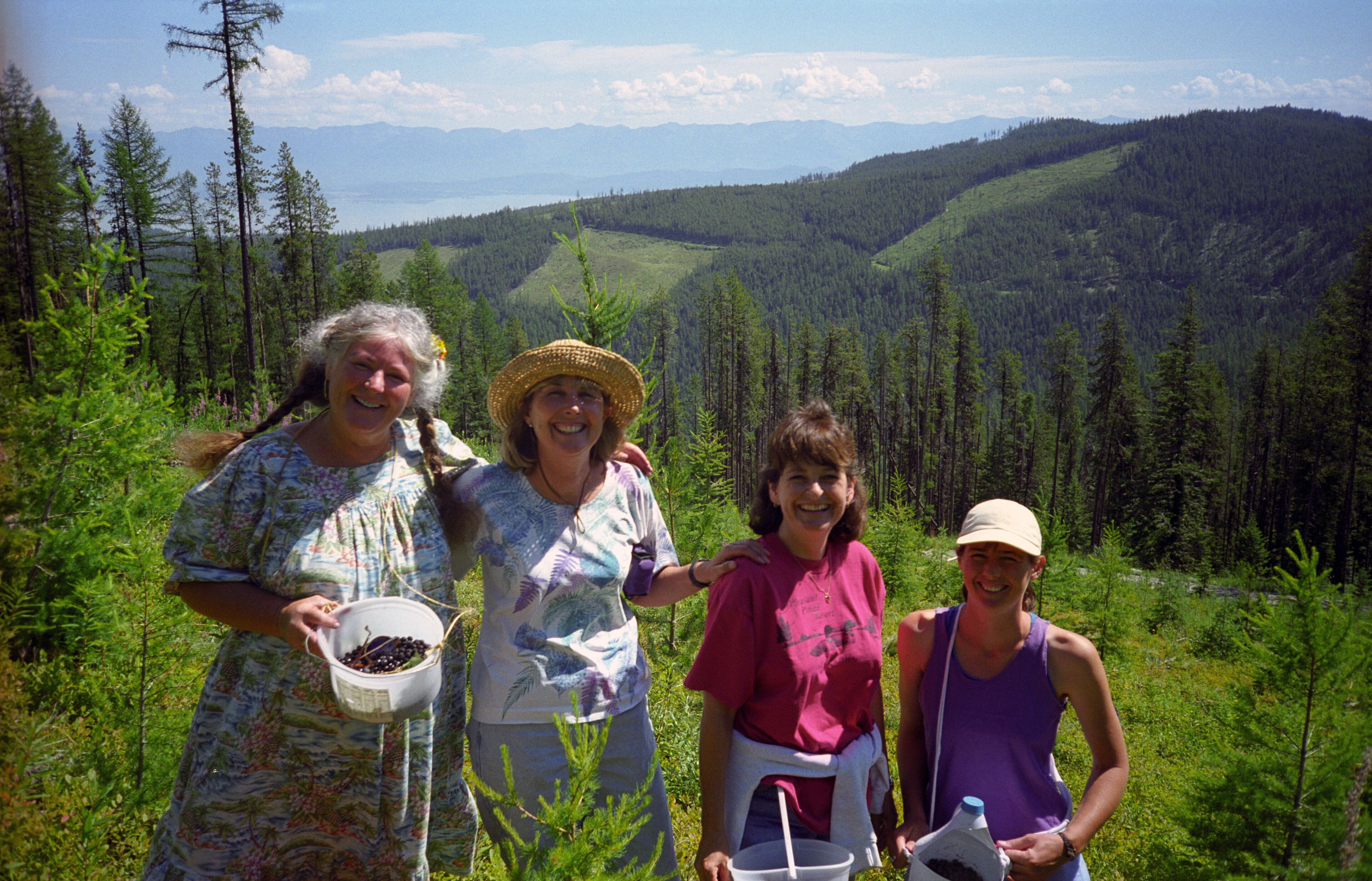 Picking huckleberries on nearby Blacktail Mountian