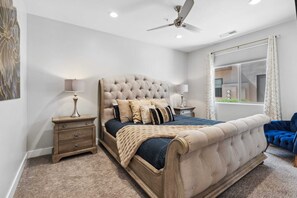 4 bedrooms, iron/ironing board, travel cot, WiFi