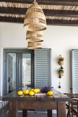 Outdoor dining - Villa With Breathtaking Sea View (ANDROS , CYCLADES)