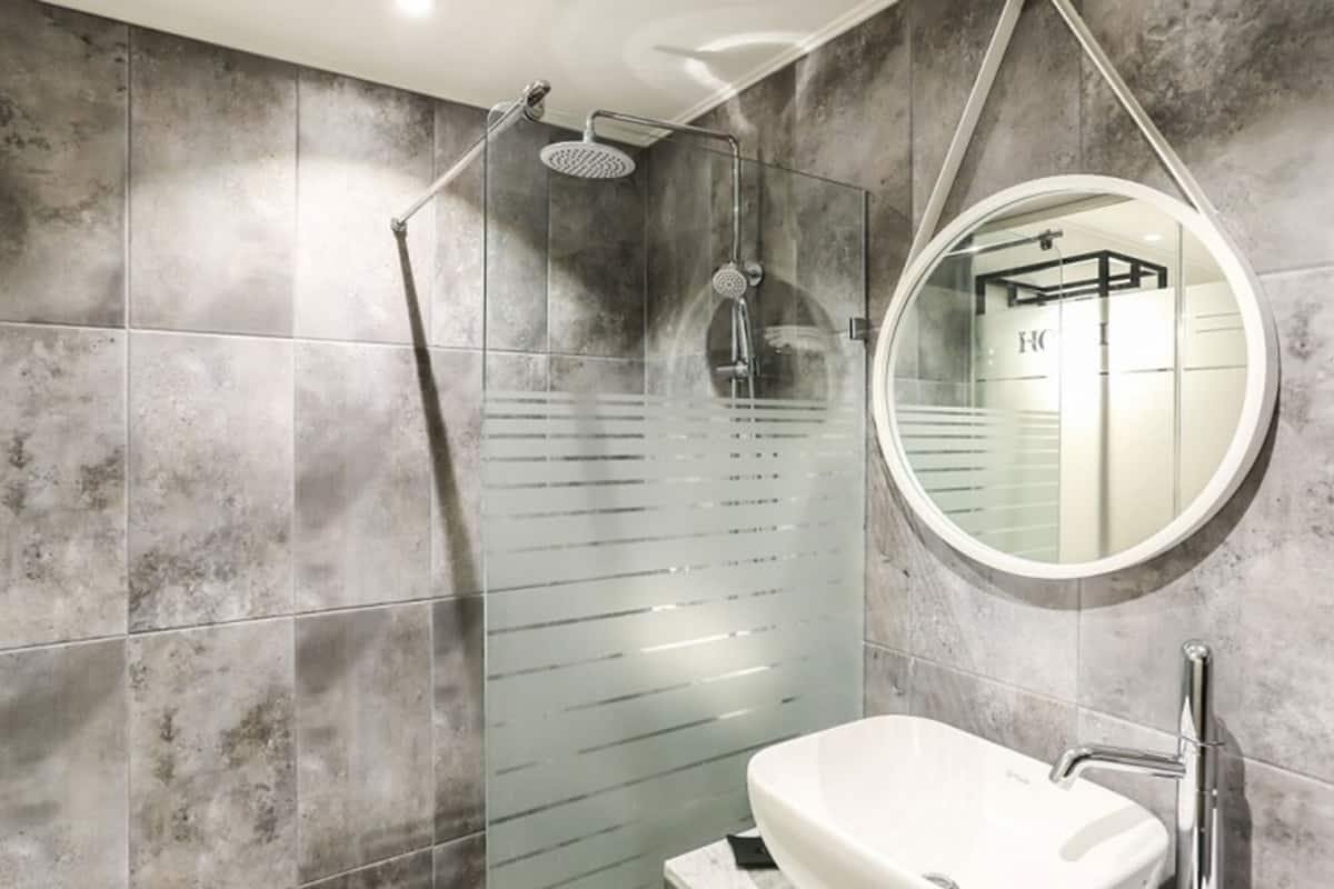 standard room a type (netflix, disney+, watcha, laftel available) | bathroom | free toiletries, hair dryer, bathrobes, slippers