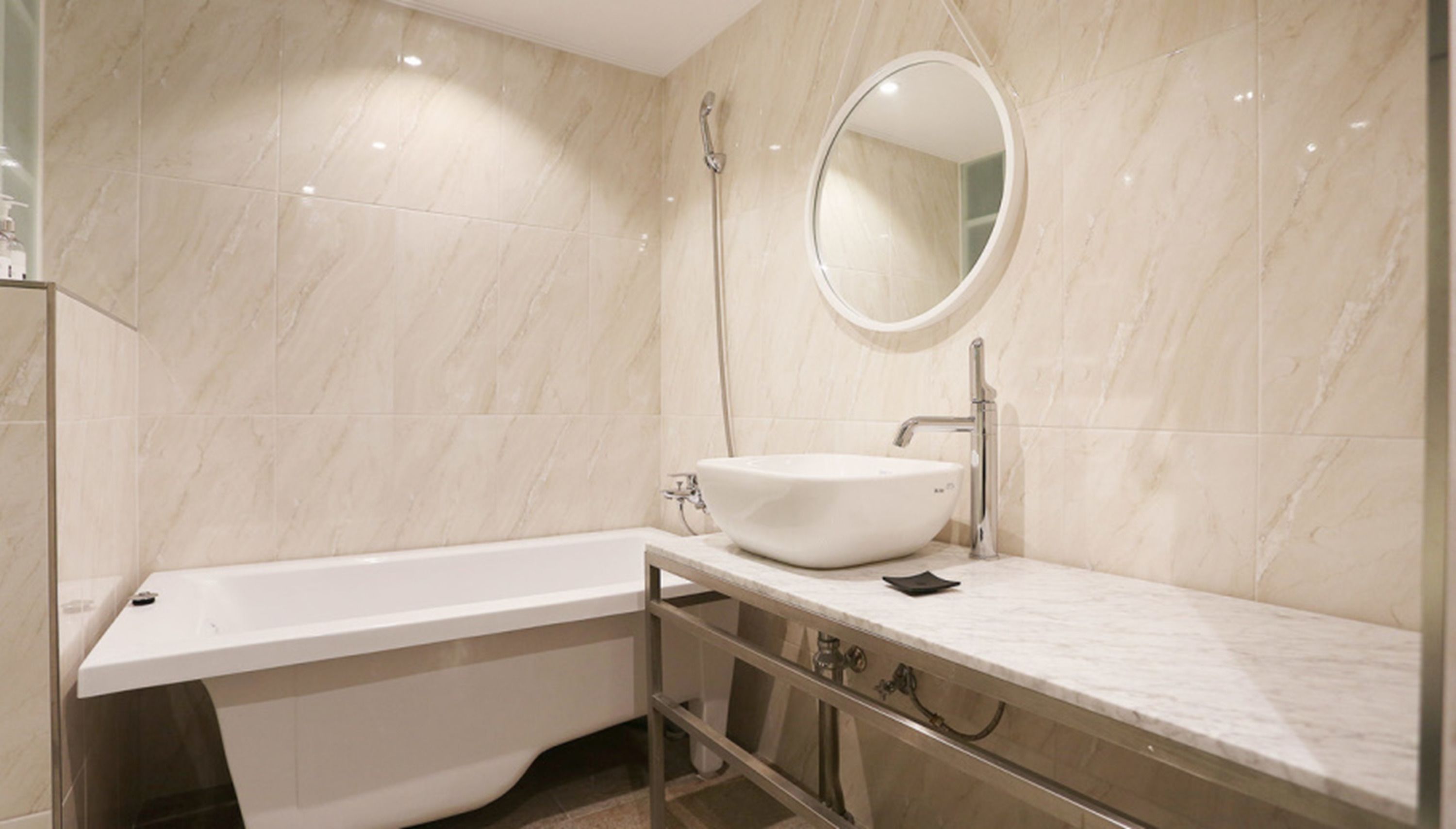 free toiletries, hair dryer, bathrobes, slippers