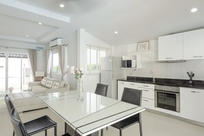 3 Bedrooms with Private Pool Villa  | Private kitchen | Full-size fridge, microwave, stovetop, electric kettle