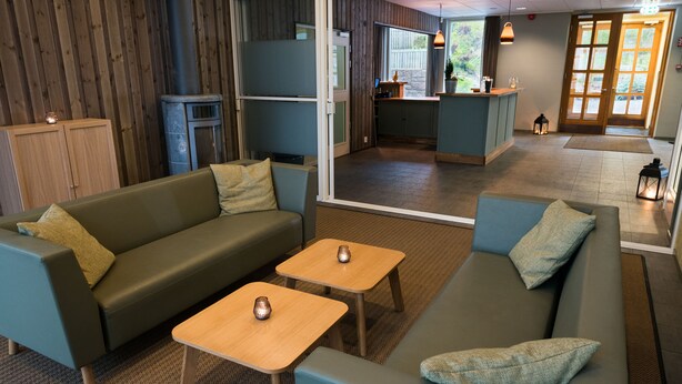 Sitteområde i lobbyen