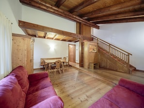 Apartment, 2 Bedrooms, Ground Floor | Living room | TV - Villa Lacedel (Cortina d'Ampezzo)