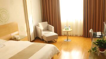 Blackout curtains, iron/ironing board, free WiFi