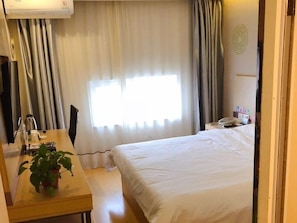 Blackout drapes, iron/ironing board, free WiFi