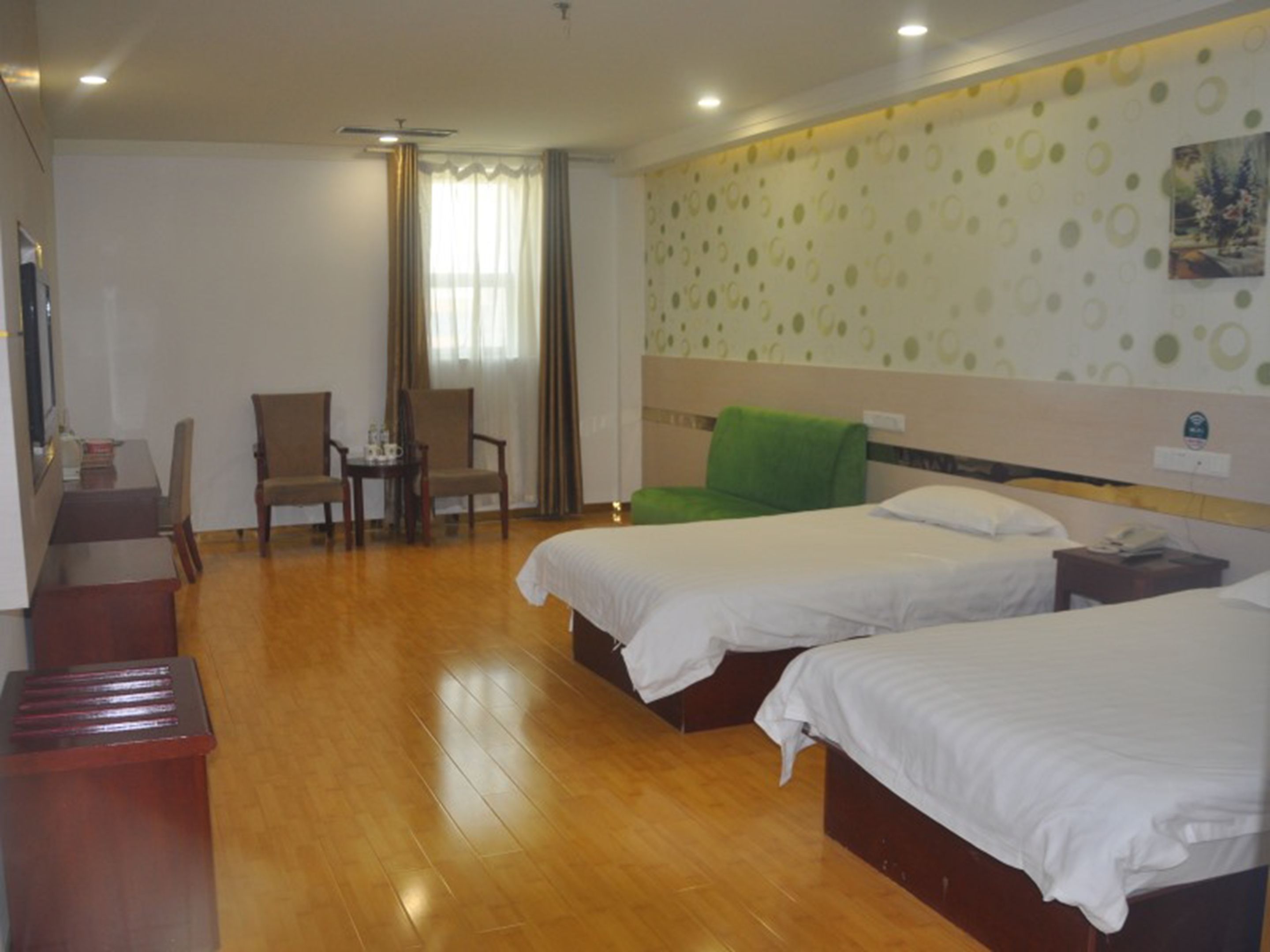 blackout curtains, iron/ironing board, free wifi