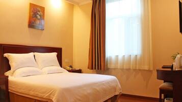 Blackout drapes, iron/ironing board, free WiFi