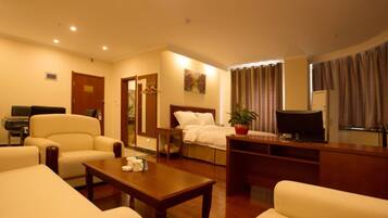 Blackout curtains, iron/ironing board, free WiFi