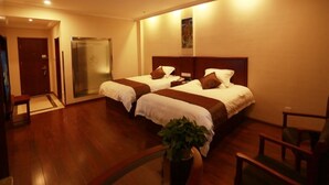 Twin Room | Blackout drapes, iron/ironing board (on request), WiFi (free) - Greentree Inn Si County Taoyuan Road (Suzhou)