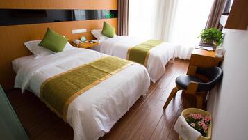 Blackout curtains, iron/ironing board, free WiFi