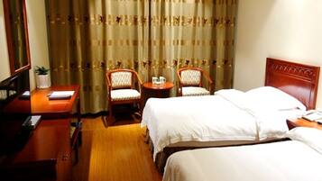 Blackout drapes, iron/ironing board, free WiFi