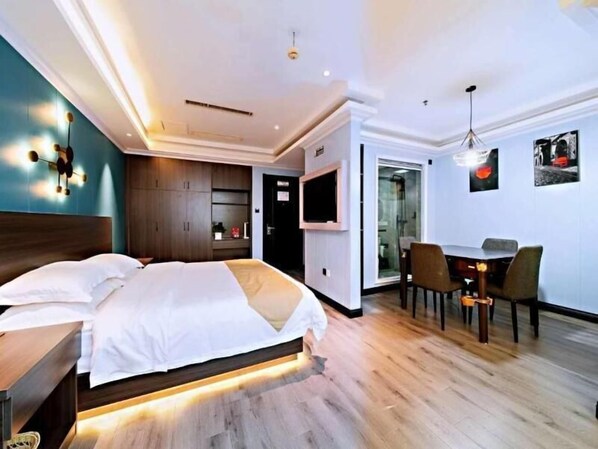 Blackout curtains, iron/ironing board, free WiFi