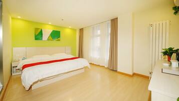 Blackout curtains, iron/ironing board, free WiFi