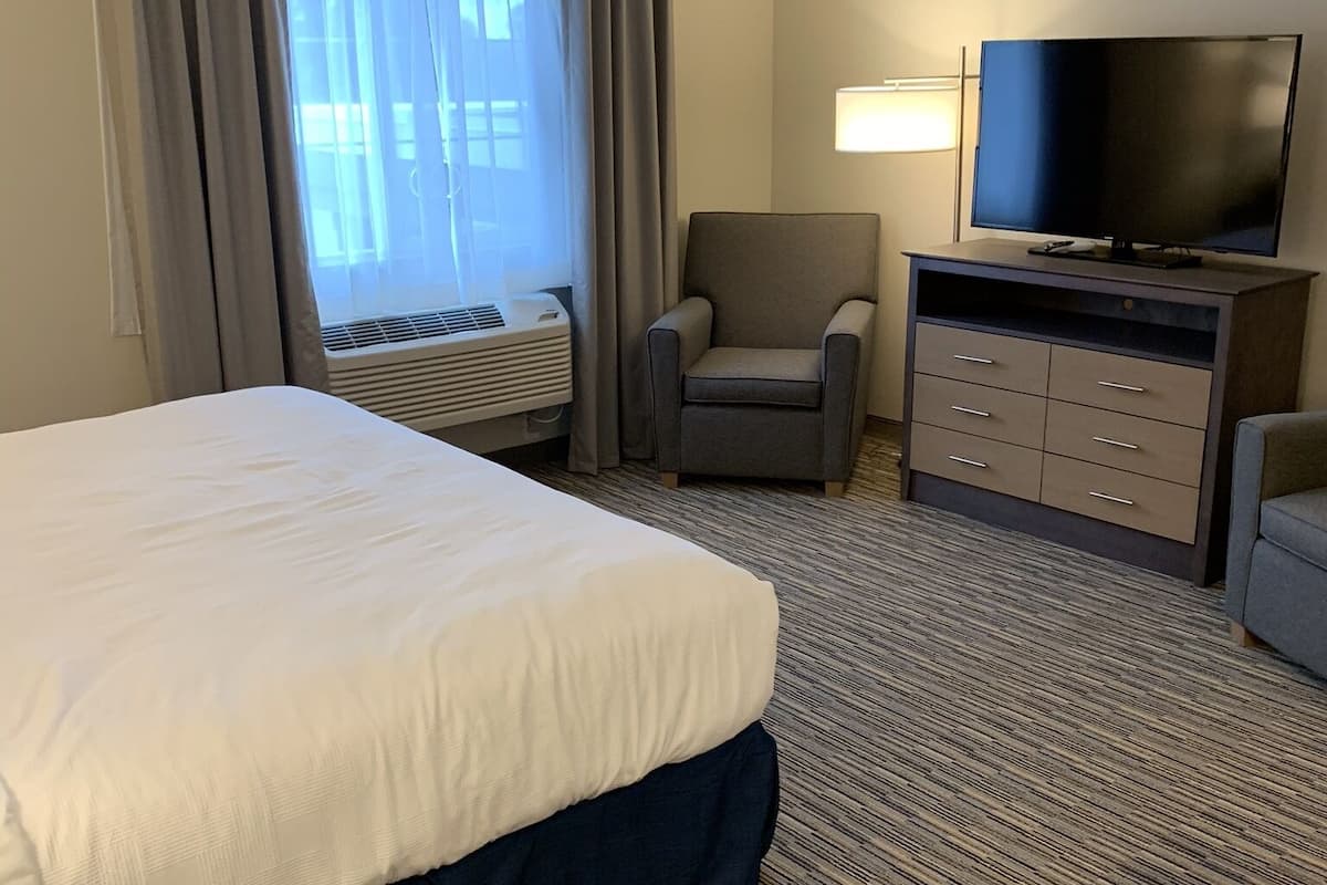 room, 1 king bed, accessible (accessible extended stay) | desk, laptop workspace, blackout curtains, iron/ironing board