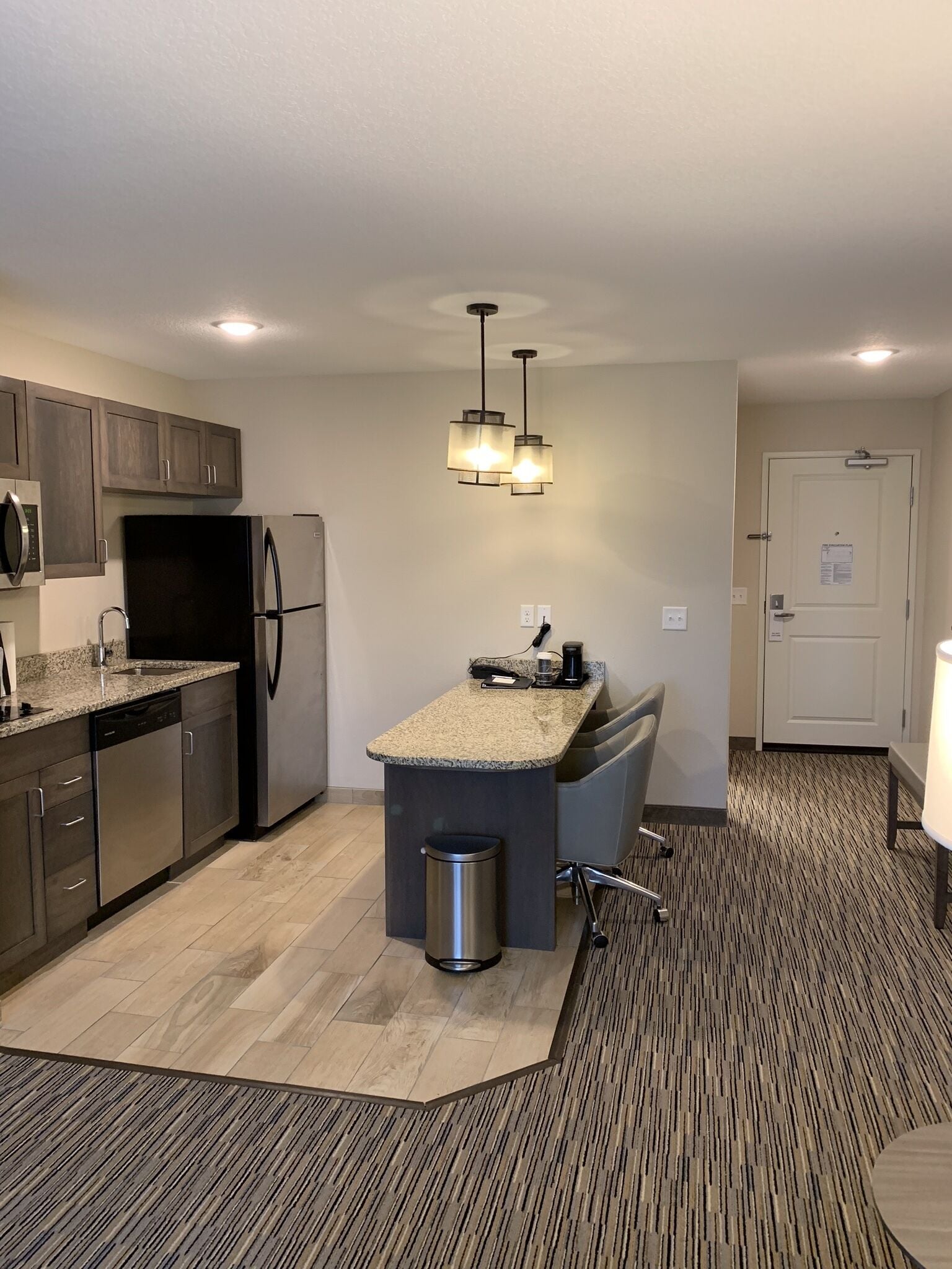 suite, 1 king bed with sofa bed (extended stay suite) | desk, laptop workspace, blackout curtains, iron/ironing board