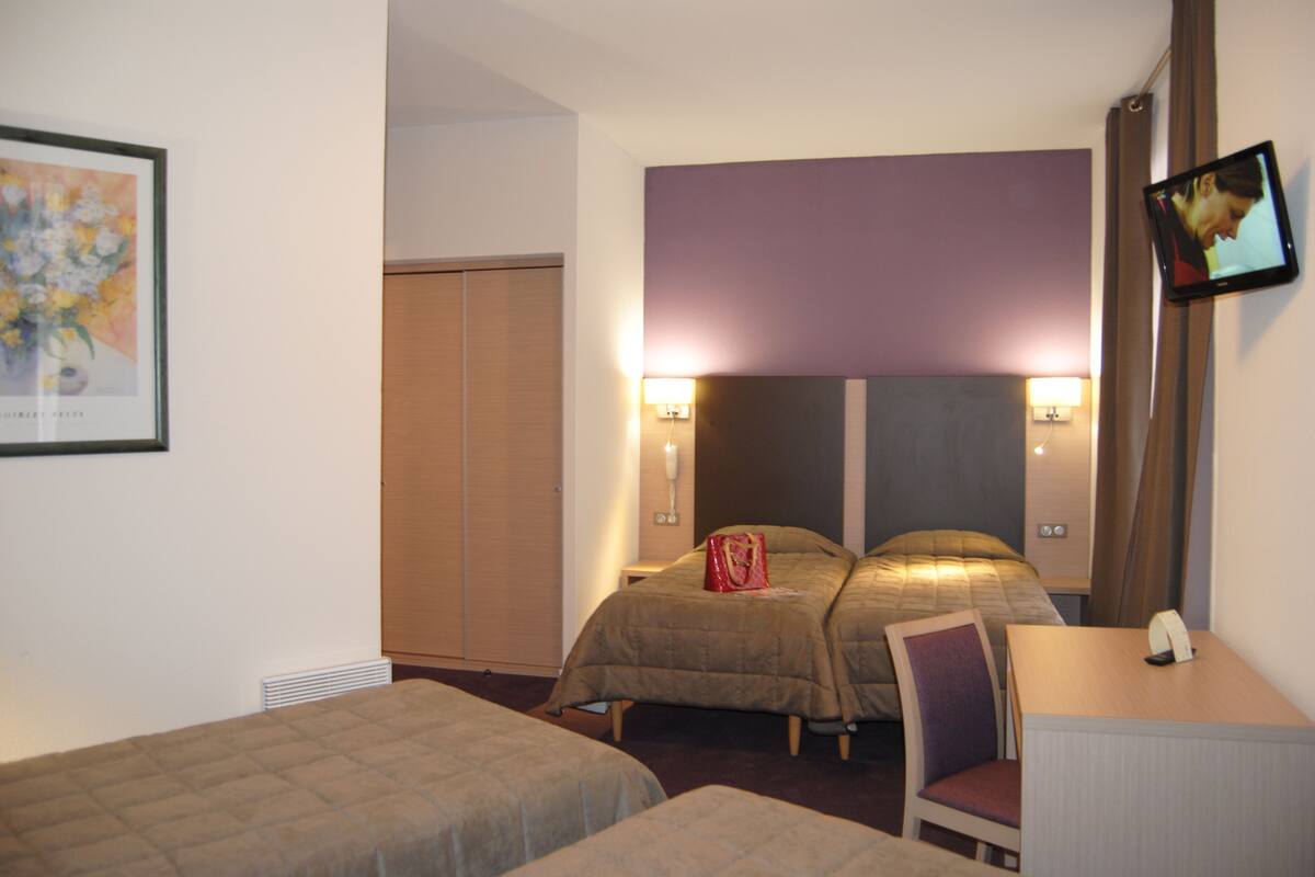 Individually decorated, individually furnished, desk, blackout curtains