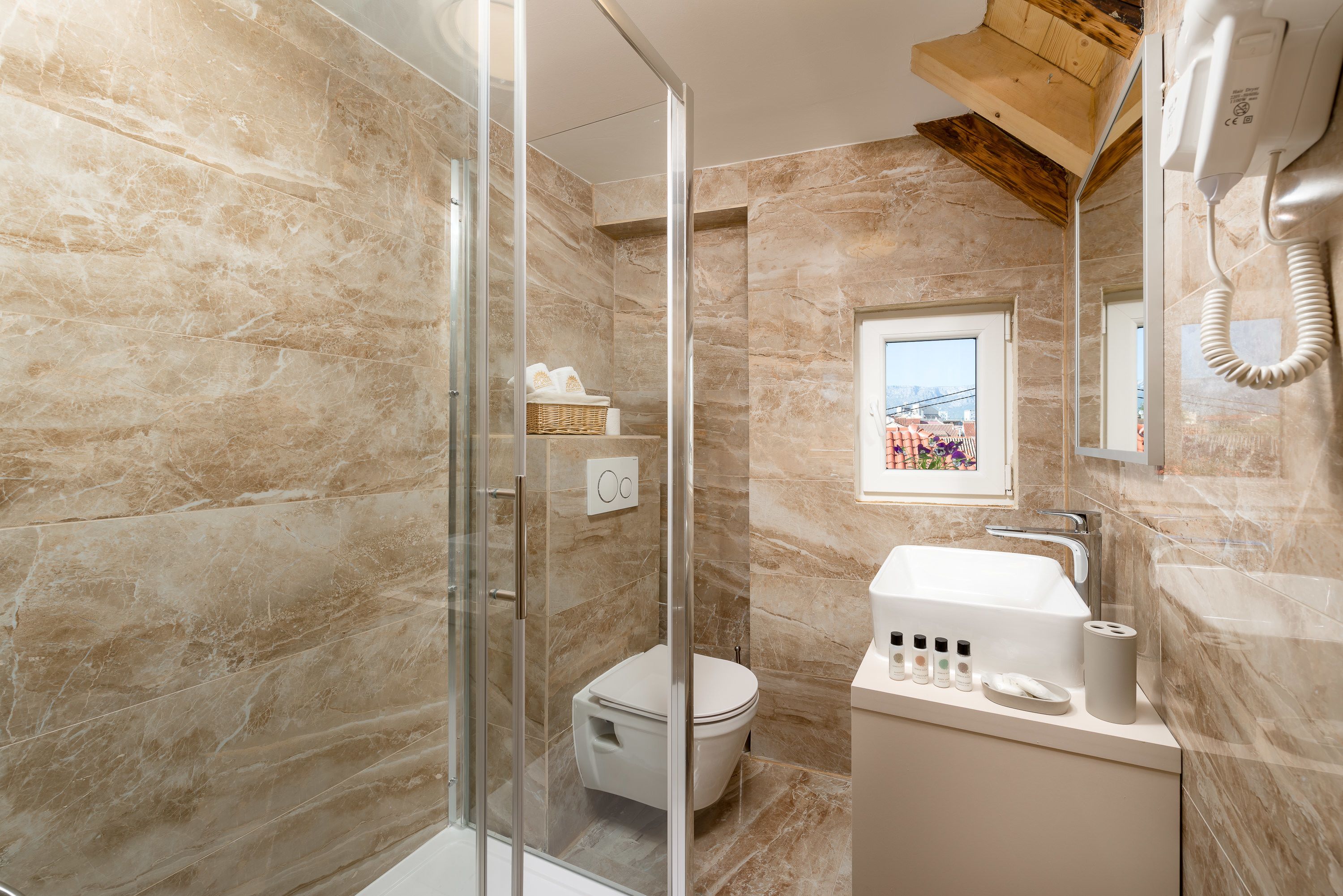 city triple room | bathroom | shower, designer toiletries, hair dryer, bathrobes