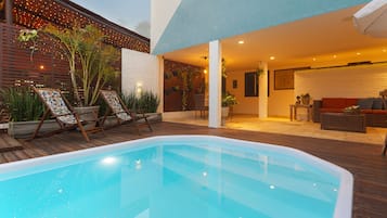 Indoor pool, open 8:00 AM to 8:00 PM, sun loungers