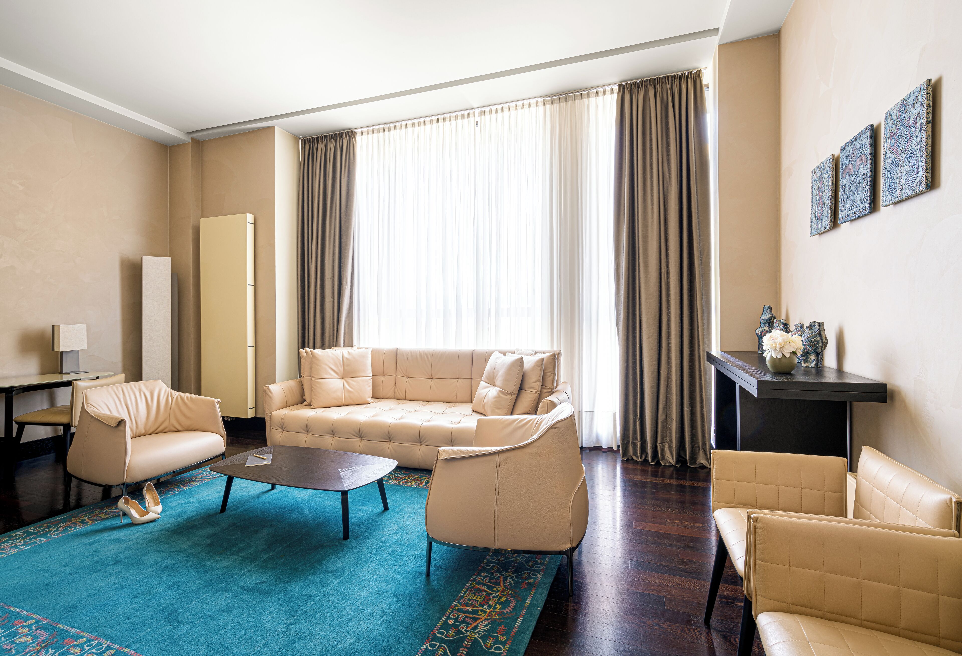 Signature Suite | Living area | 50-inch Smart TV with cable channels