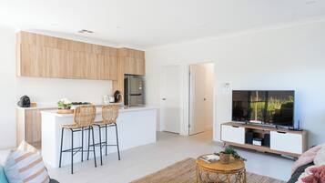 TV, DVD player, stereo