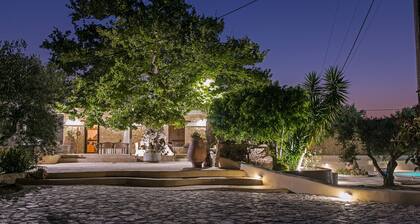 Traditional Wood-Stone Villa With A Pool In Crete