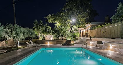 Traditional Wood-Stone Villa With A Pool In Crete