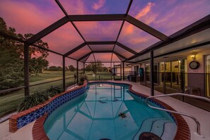 A heated pool - Peaceful & Relaxing, Golf view, Foosball and Pool - Villa Golf View - Roelens Vacations (Cape Coral)