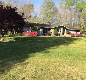 Front of house in the Spring