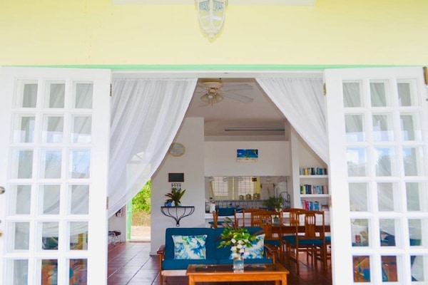 Exit to pool terrace