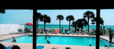 Outdoor pool, a heated pool