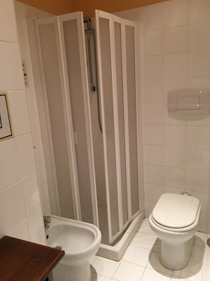 Sèche-cheveux, serviettes fournies, savon, papier toilette