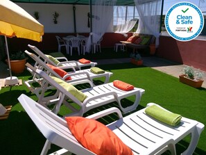 Terrace/patio - Casa Magaída, AC, with terrace, near the Ria (Luz (Luz de Tavira))