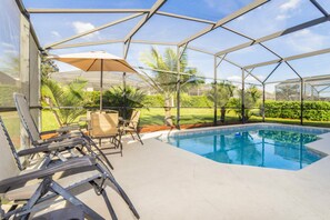 A heated pool