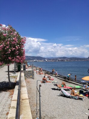 En la playa