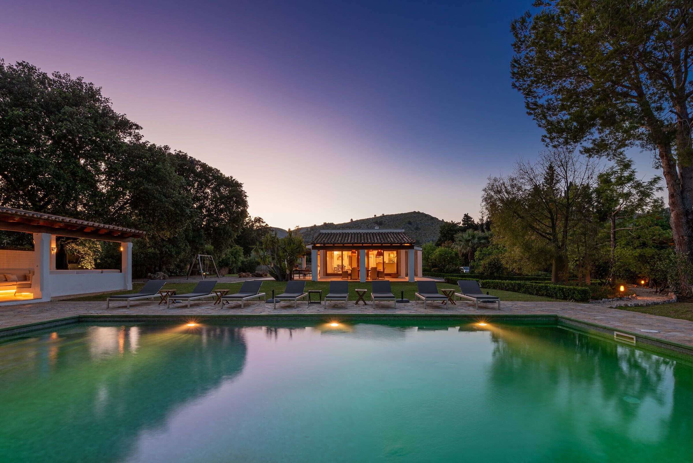 A heated pool