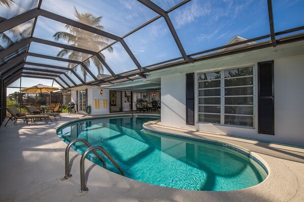 A heated pool
