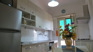 Fridge, microwave, oven, stovetop - Large appart. renovated in 2017 well-connected Airport and Center (Roma)