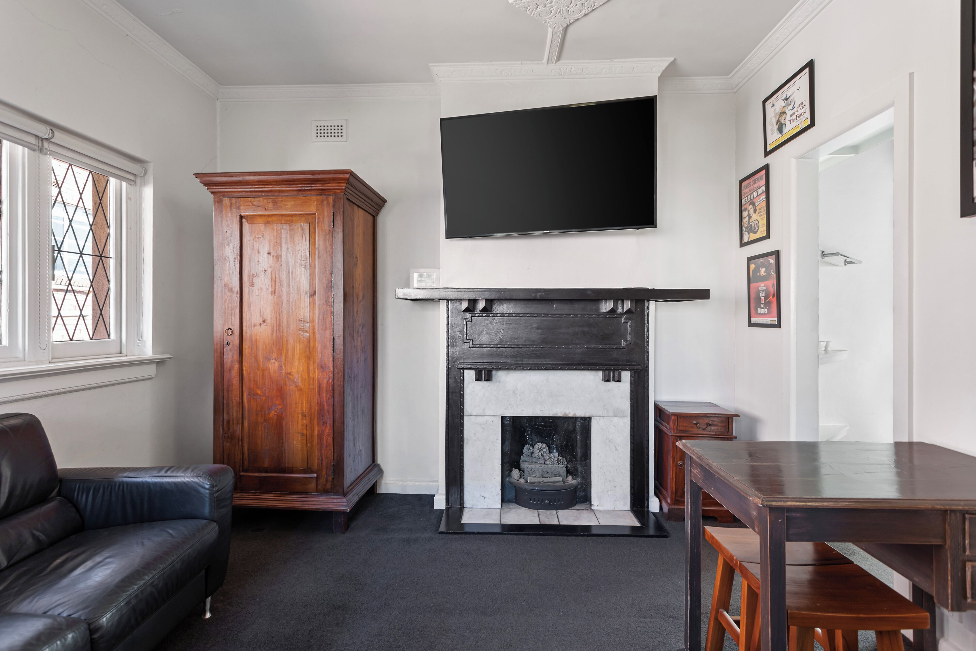 TV, fireplace, DVD player