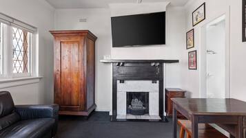 TV, fireplace, DVD player