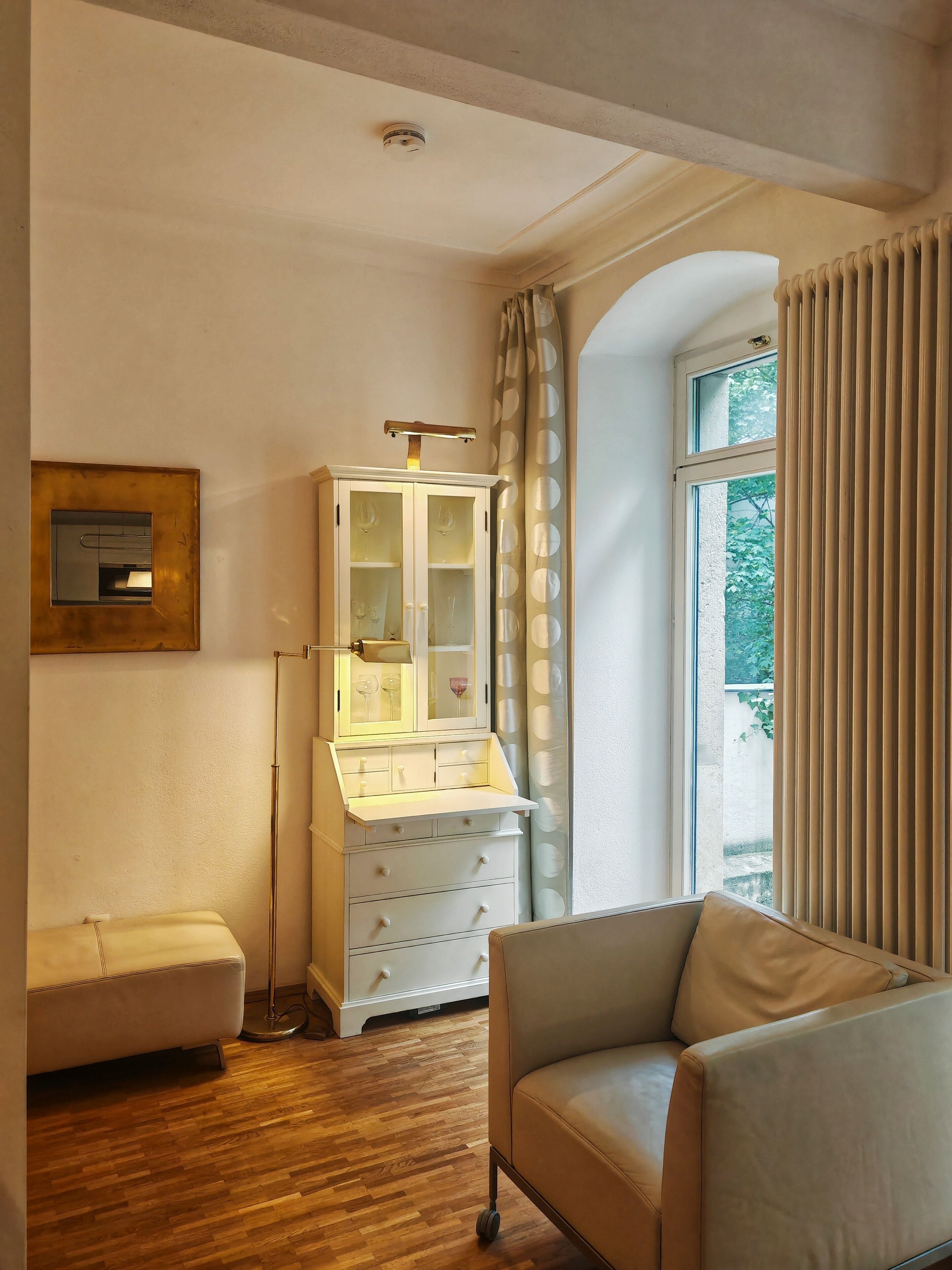 TV, books, music library, stereo