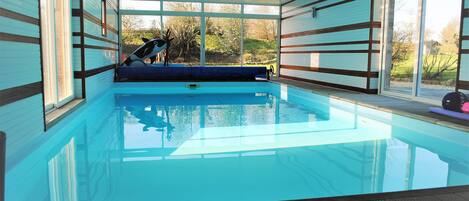 Indoor pool, a heated pool