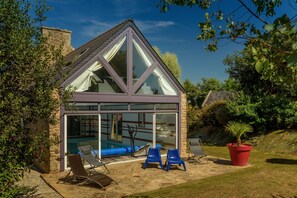 Indoor pool, a heated pool - **** Marine Villa with Heated Indoor Pool. (Plouguin)