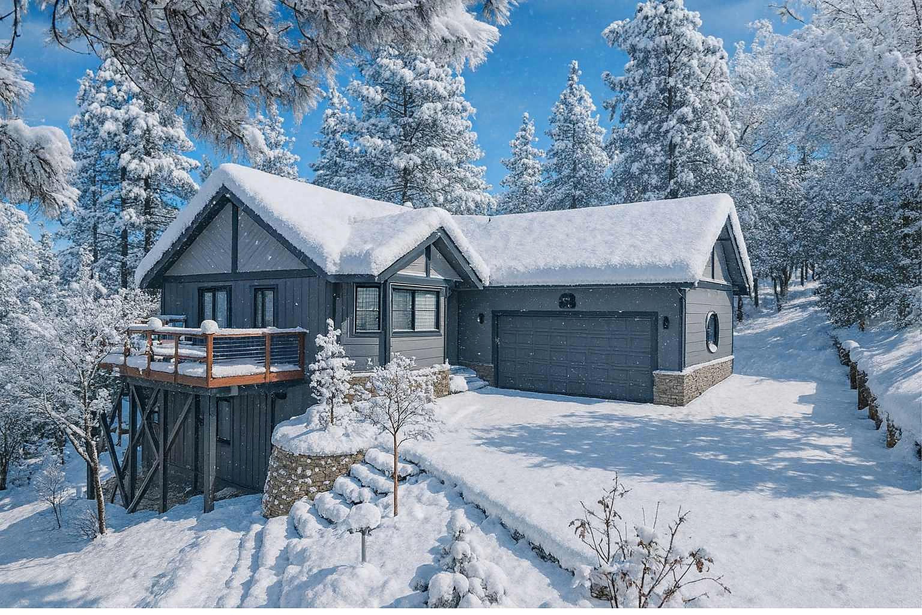 The chalet in winter