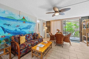 TV, offices - Kona Condo: Steps to Beach, Family-Friendly Stay! (Kailua-Kona)
