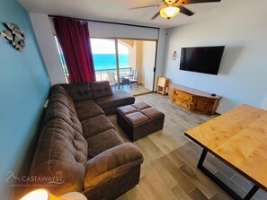 TV, DVD player, stereo - Sonoran Spa N806 - 1 BR Next to the Pool, High Speed Wi-Fi - Beachfront Upper Floor Luxury Condo (Puerto Peñasco)